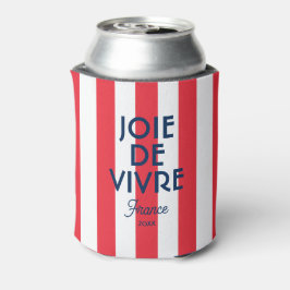 Porta-lata Joie De Vivre França Red Cabana Stripe Francês