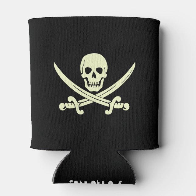 Porta-lata Jolly Roger Pirate Can Cooler (Traseira)