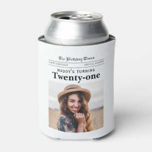Porta-lata Jornal de Aniversário de 21 Anos