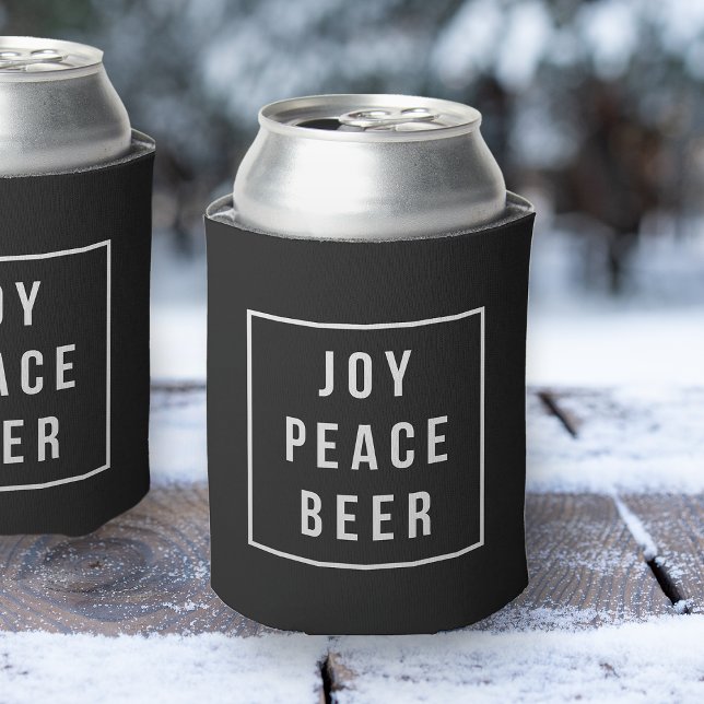 Porta-lata Joy Peace Beer | Feriado Engraçado (Criador carregado)