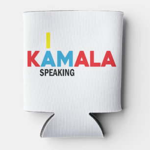 Porta-lata Kamala Harris, estou falando