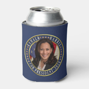Porta-lata Kamala Harris para Presidente 2024 Foto Democrata