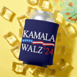 Porta-lata Kamala Harris Walz 2024 Obviamente Azul