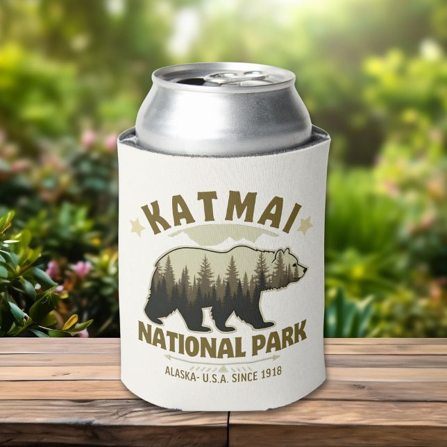 Porta-lata Katmai National Park, Established 1918, Alaska (Criador carregado)