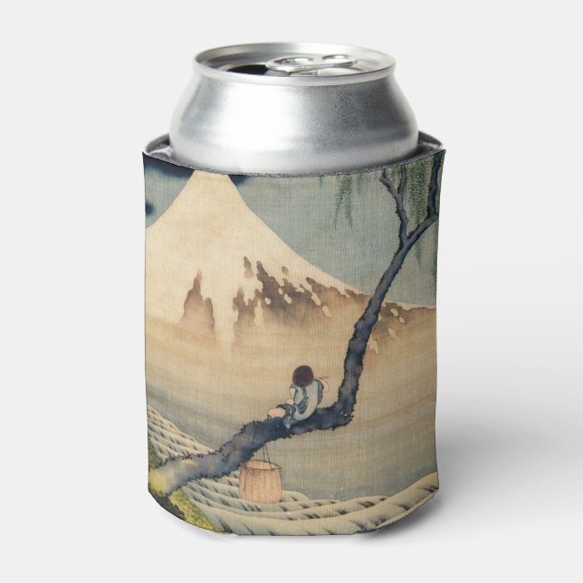 Porta-lata Katsushika Hokusai - Menino Vivendo o Monte Fuji (Can Front)