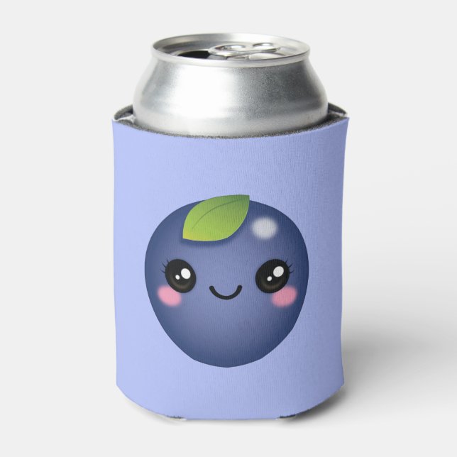 Porta-lata Kawaii Blueberry Can Cooler (Can Front)