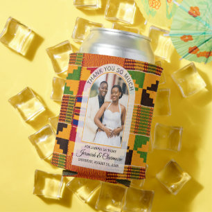 Porta-lata Kente CASAMENTO AGRADECIMENTO CONVIDADOS Africano 