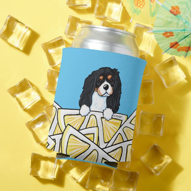 Porta-lata KiniArt Life Lemons Cavalier pode resfriar (Verão in situ)