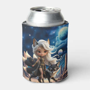 Porta-lata Kitsune Celestial – Guardiã das Quatro Caudas.