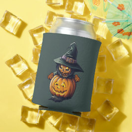 Porta-lata Kürbishexe im Katzenkostüm -