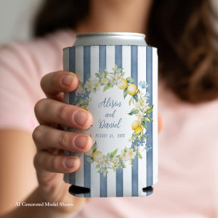 Porta-lata La Dolce Vita Limão Floral Casal de Garrafa Fria