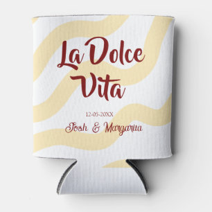 Porta-lata La Dolce Vita pêssego casal Nome roxo