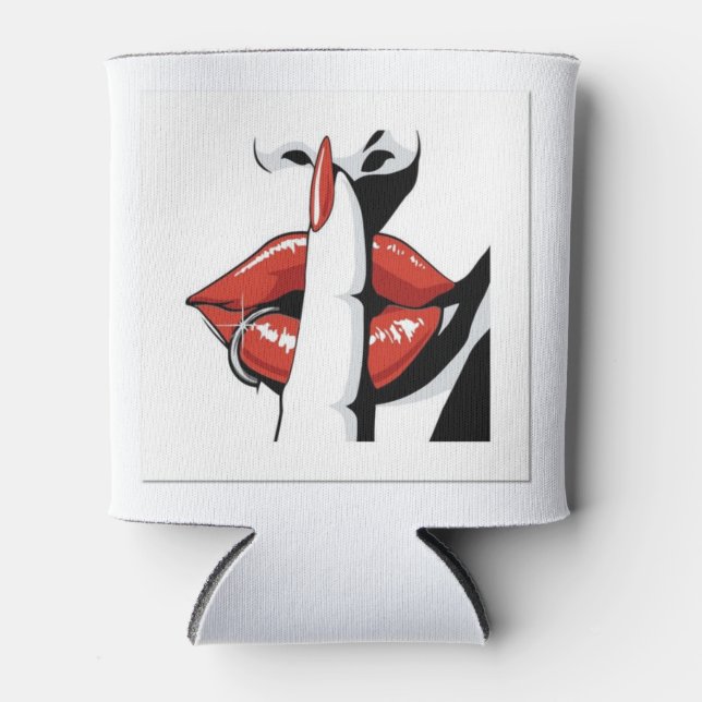 Porta-lata lábio vermelho (Frente)