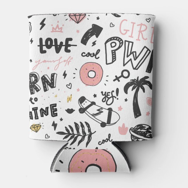 Porta-lata Lábios de glamour: um padrão sem falhas. (Frente)