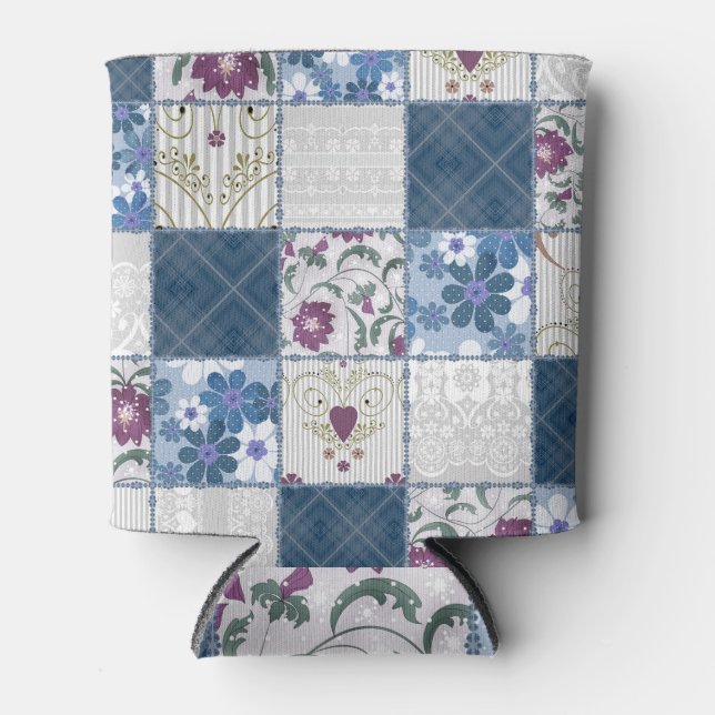 Porta-lata Lace Floral: Colheita de Patches Sem Olhos. (Frente)