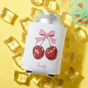 Porta-lata Laço Cereja Coquette Personalizado