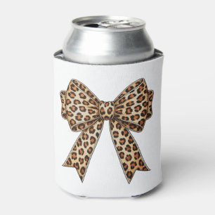 Porta-lata Laço Coquete Sublimação Leopardo Guepardo