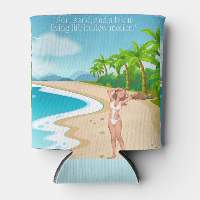 Porta-lata ladie na praia (Frente)