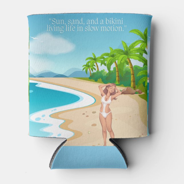 Porta-lata ladie na praia (Frente)