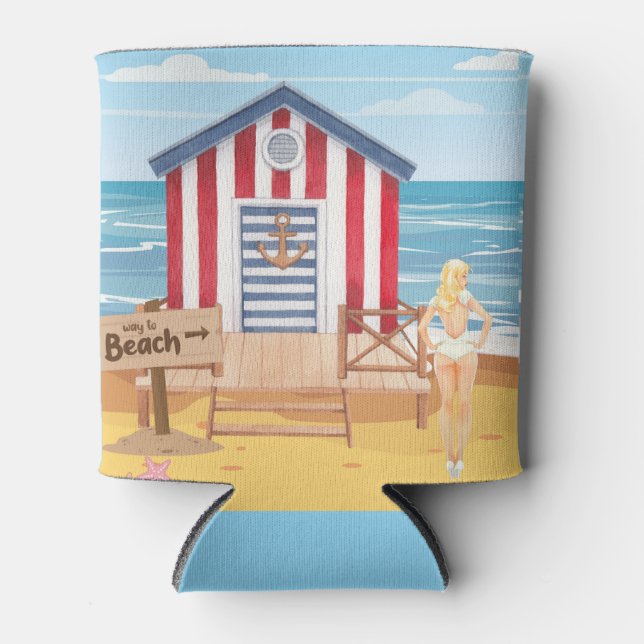 Porta-lata ladie na praia (Frente)