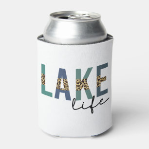 Porta-lata Lago Life Happy Place Lake House Cheetah Typografi