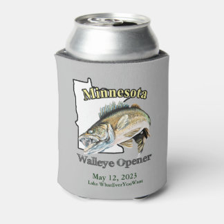 Porta-lata Lago Personalizado/Data Minnesota Walleye Opener