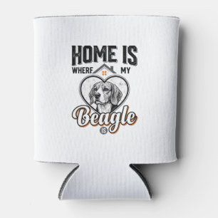 Porta-lata Lar é Onde Está Meu Beagle é Design de Cachorro Vi