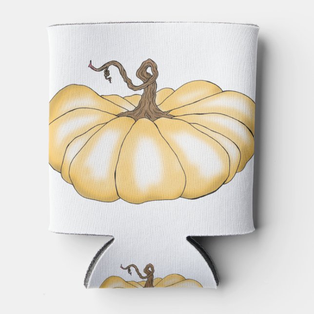 Porta-lata laranja plano de abóbora (Frente)