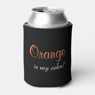 Porta-lata Laranja Preto