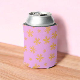 Porta-lata Laranja Roxo Floral Elegante Dor Floral Elegante