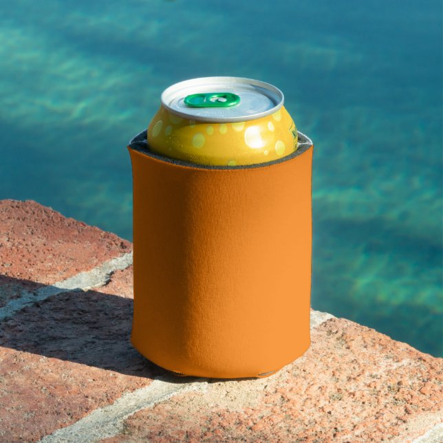 Porta-lata Laranja Sólida Cor Abóbora Tradicional Clássica (Piscina in situ)