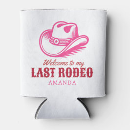 Porta-lata last rodeo cowgirl hat pink bachelorette party