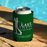 Porta-lata Last Swing Before the Ring Golf Bachelor<br><div class="desc">The Last Swing Before the Ring suite is a refined, golf-inspired bachelor weekend collection that blends preppy charm with a touch of playful spirit. Featuring a bold golfer silhouette in deep green and crisp white, this collection tees up the perfect design for a classy celebration on the course. With clean...</div>