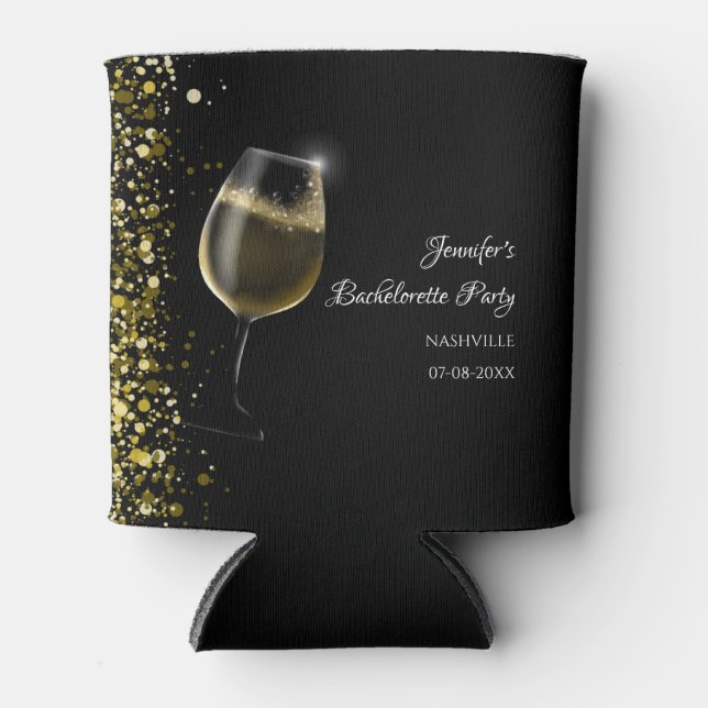 Porta-lata Lata dourada de mocktail para despedida de solteir (Frente)