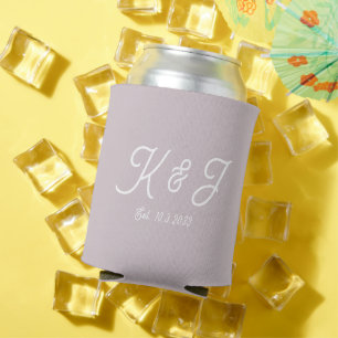 Porta-lata Lavanda De Casamento Favorito Monogrammed Pode Res