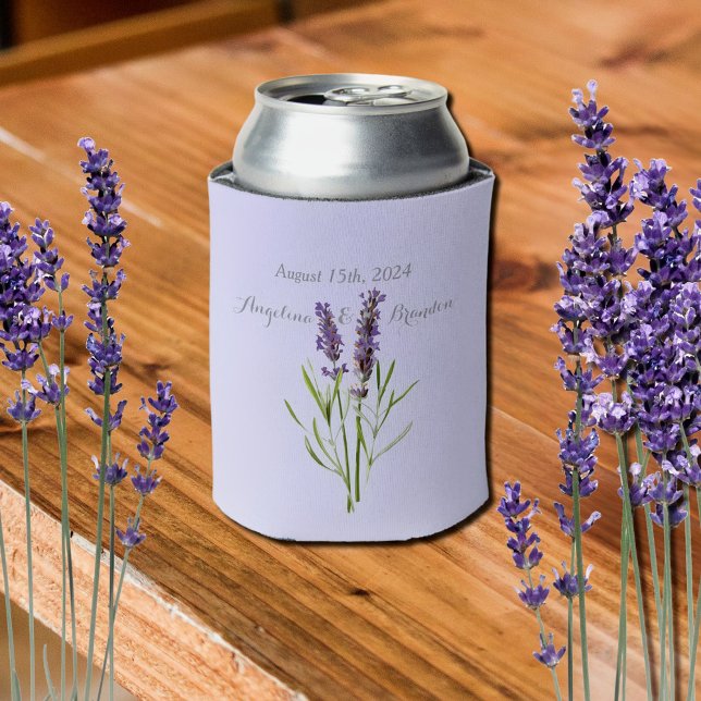 Porta-lata Lavanda de safra para casamentos personalizados (Criador carregado)