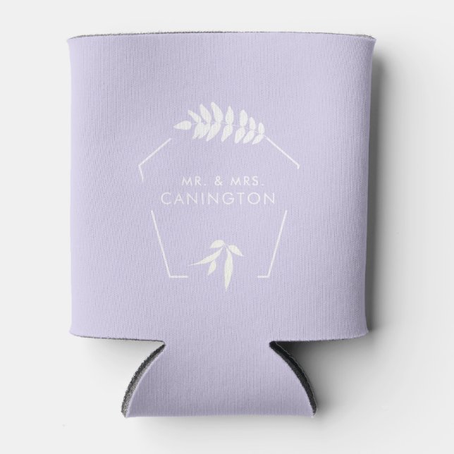 Porta-lata Lavanda Wedding Sr. & Sra. Can Cooler (Frente)