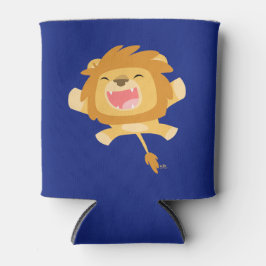 Porta-lata Leão de Salto de Cartoon Bonito