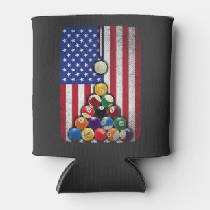 Porta-lata Leitor de Piscinas de Bola 8 da American Flag Bill