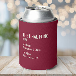 Porta-lata Lembrancinha de despedida de solteira com rótulo d