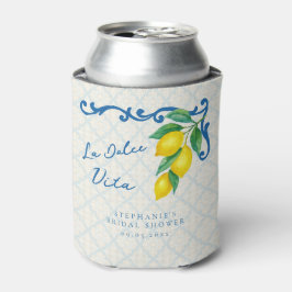 Porta-lata Lemon Blue La Dolce Vita Italiana Inspirou Bridal