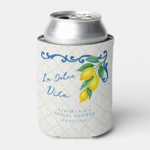Porta-lata Lemon Blue La Dolce Vita Italiana Inspirou Bridal