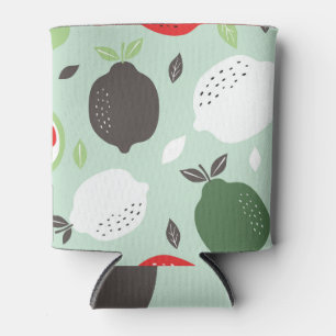 Porta-lata Lemons Citrus Fruta Vintage Wallpaper