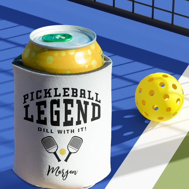 Porta-lata Lenda do Pickleball Citação com Nome Personalizado (Pickleball Legend Custom Name Quote Funny Cool Can Cooler)
