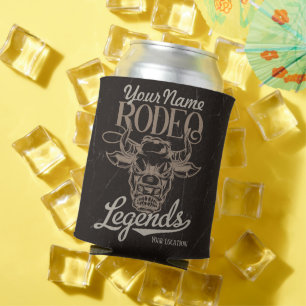 Porta-lata Lendas de coroa ocidental antiga do Rodeo Personal