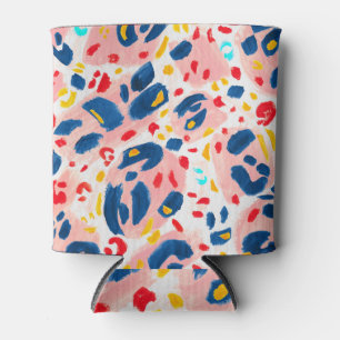 Porta-lata Leopardo: cor d'água pintada à mão.