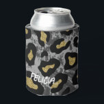 Porta-lata Leopardo Glam<br><div class="desc">O vidro-leopardo pode arrefecer.</div>