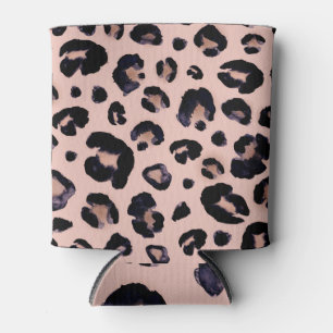 Porta-lata Leopardo Neve, Textura Desenhada À Mão.