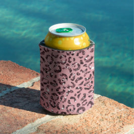 Porta-lata Leopardo rosa - Imprimir brilho