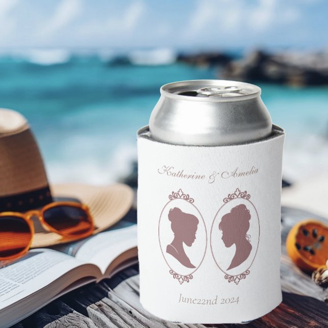 Porta-lata Lésbicas Brides Regência Rosas Rosa (Criador carregado)